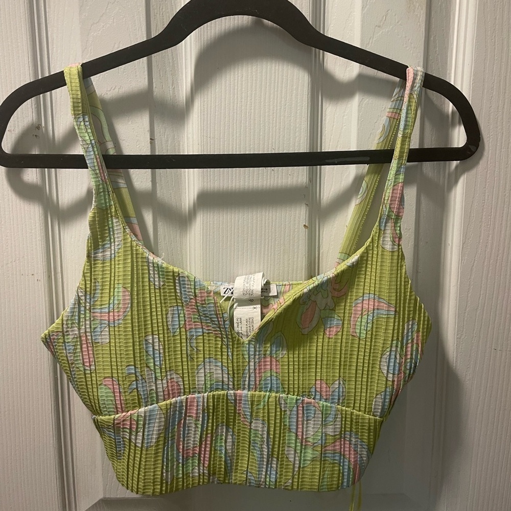 Zara Pastel Floral Strappy Dress